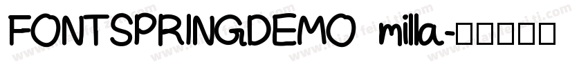 FONTSPRINGDEMO milla字体转换